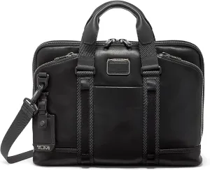 TUMI - Alpha Bravo Academy Brief - Compact Laptop Briefcase - Travel Laptop Bag - 11.8" X 15.5" X 2.0" - For 15" Laptop - Black Leather