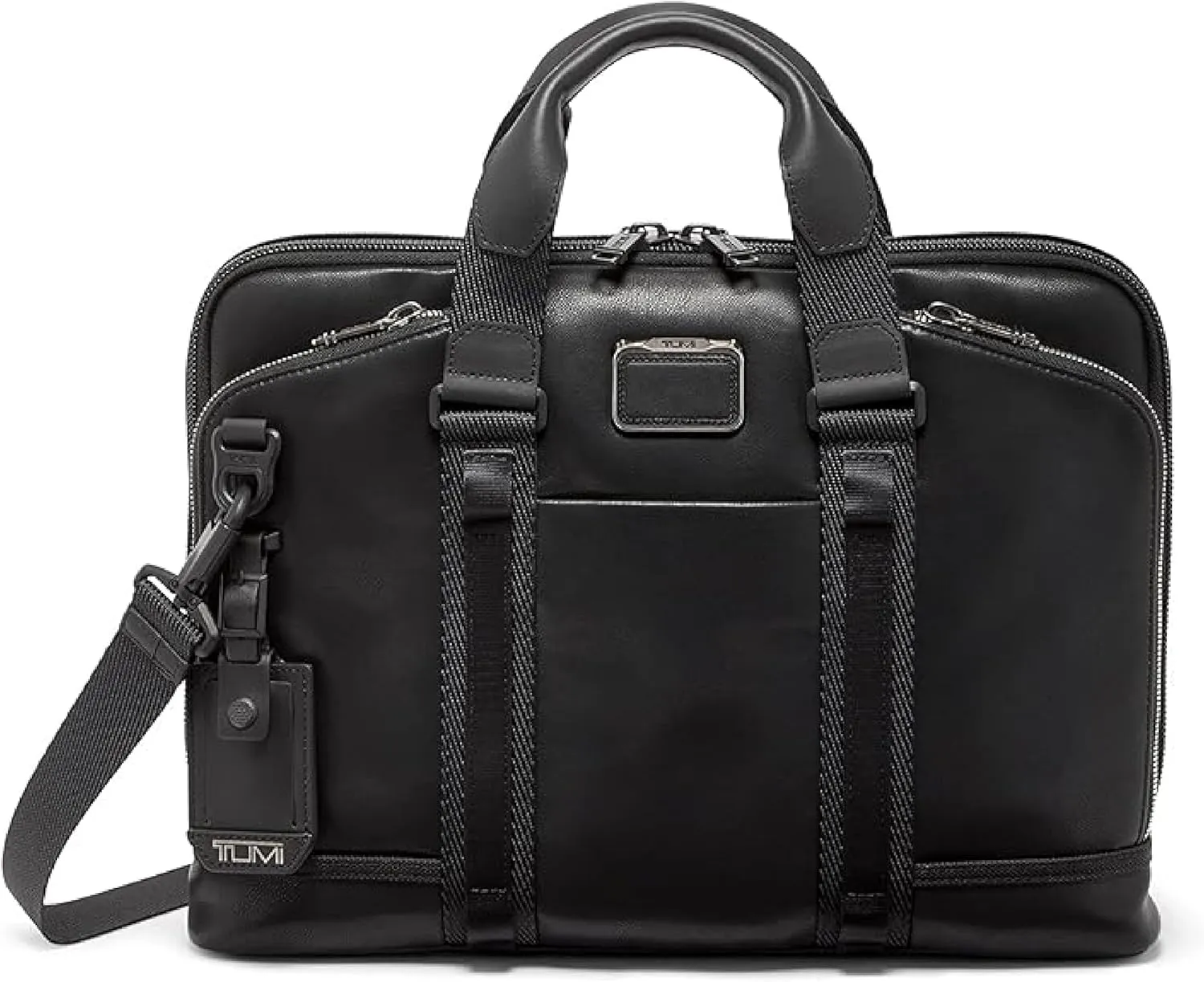 TUMI - Alpha Bravo Academy Brief - Compact Laptop Briefcase - Travel Laptop Bag - 11.8" X 15.5" X 2.0" - For 15" Laptop - Black Leather