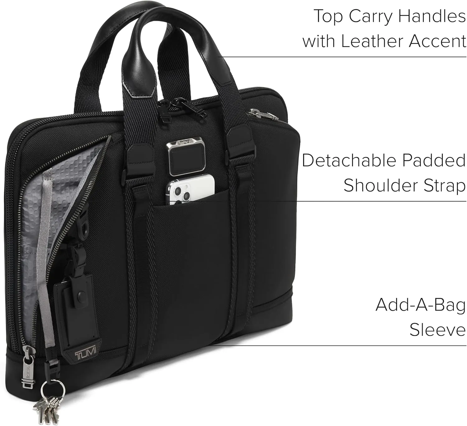 TUMI - Alpha Bravo Academy Brief - Compact Laptop Briefcase - Travel Laptop Bag - 11.8" X 15.5" X 2.0" - For 15" Laptop