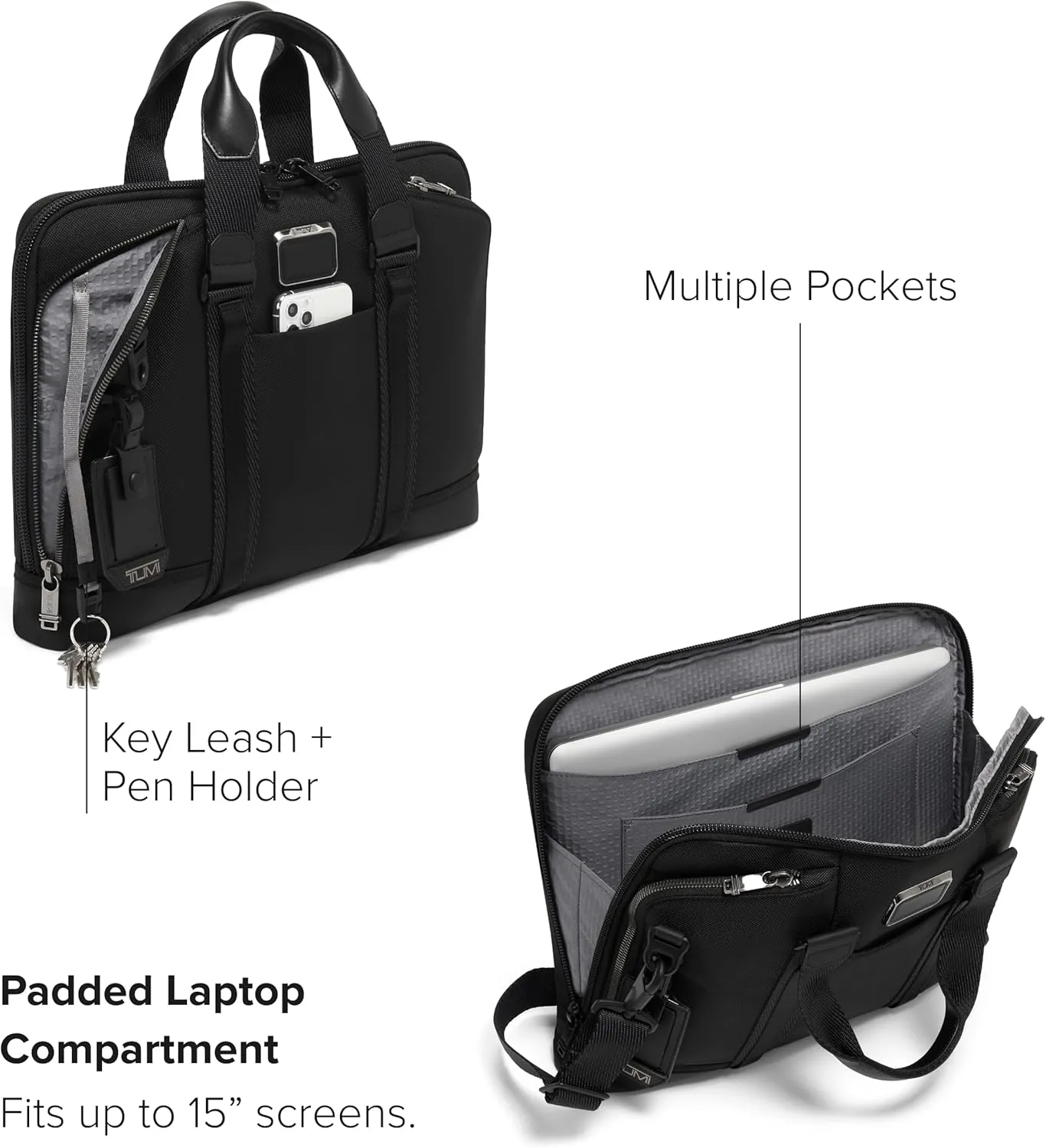 TUMI - Alpha Bravo Academy Brief - Compact Laptop Briefcase - Travel Laptop Bag - 11.8" X 15.5" X 2.0" - For 15" Laptop