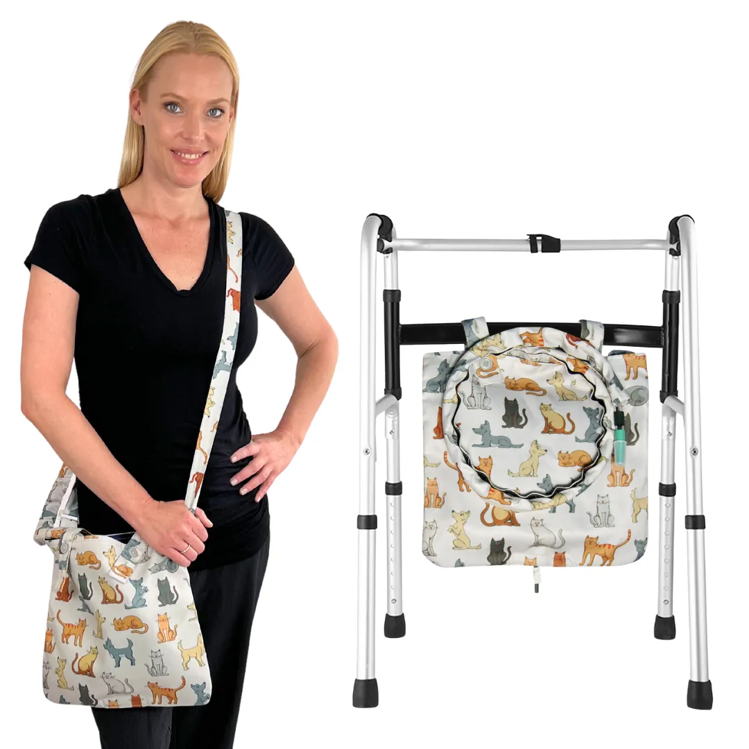 Urine Drainage Bag Holder with Catheter Pipe Cover & Adjustable Strap