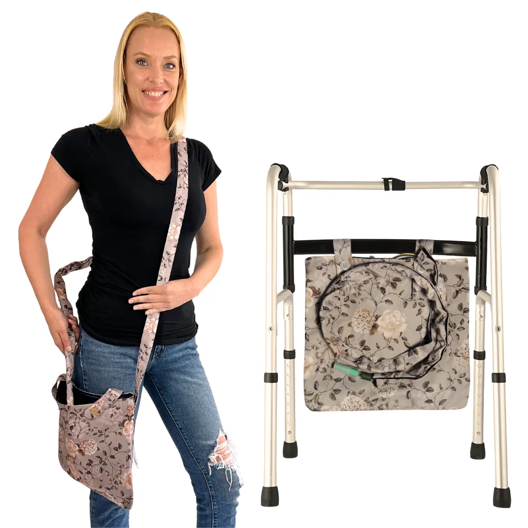 Urine Drainage Bag Holder with Catheter Pipe Cover & Adjustable Strap