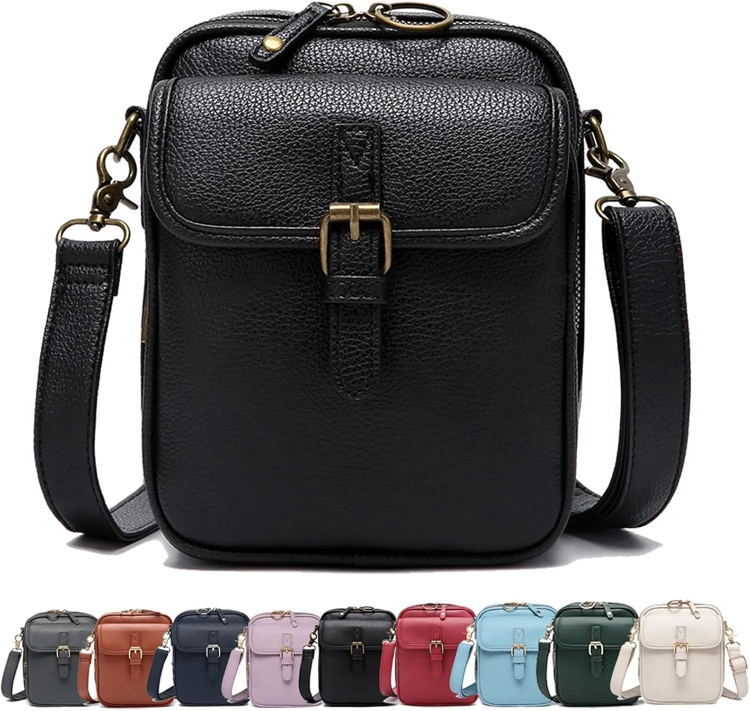 Urvashi Crossbody Leather Bag, Luma Urvashi Leather Bag, Retro Double-Layer Large Capacity Mini Crossbody Bags