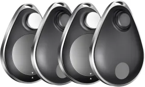 Utag GPS Tracker for Kids 4pack, Key Finder Works with Apple Find My (iOS only), IP67 Waterproof, Privacy Protection, Lost Mode, Bluetooth Tracker for Children, Elderly, Pets, Backpack(Black)