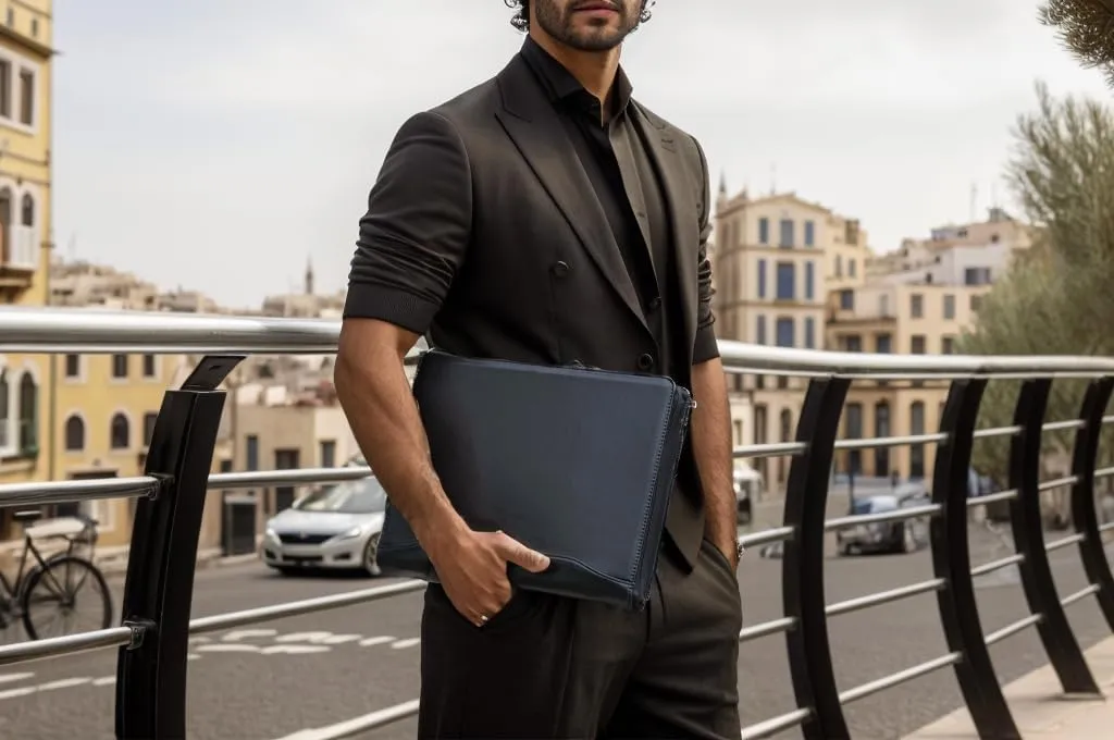 Vegan Leather Padfolio Binder, Personalized Travel Portfolio Organizer, Business Notebook, Custom Portfolio (Standard, Black)
