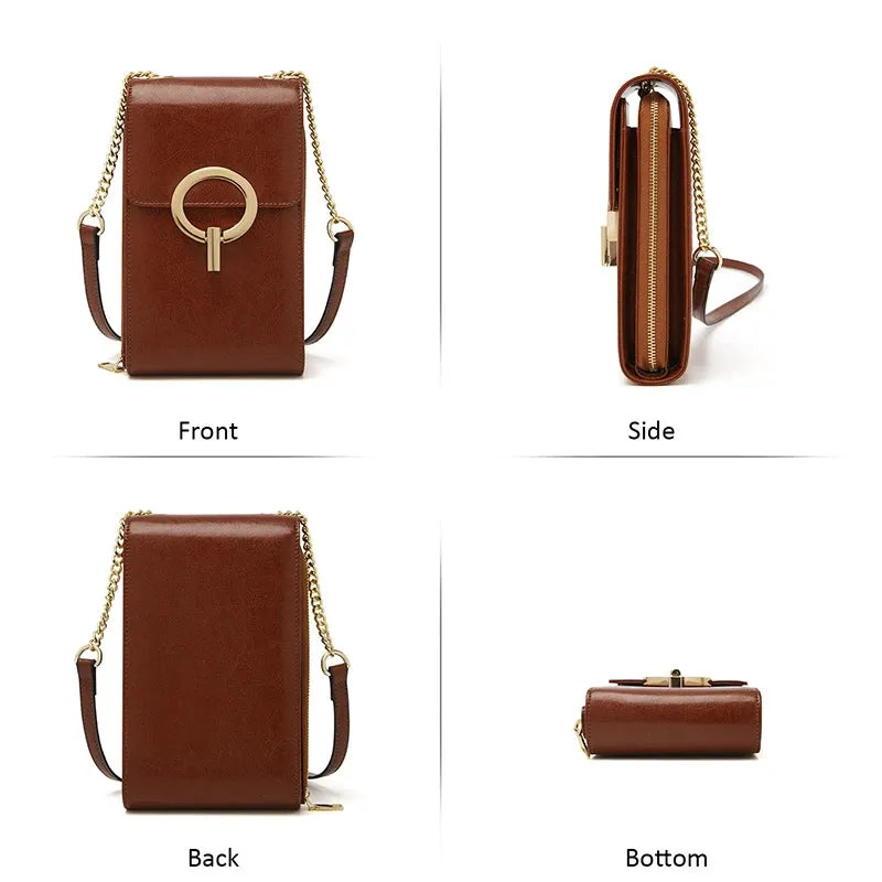 Vertical Cell Phone Crossbody Bag
