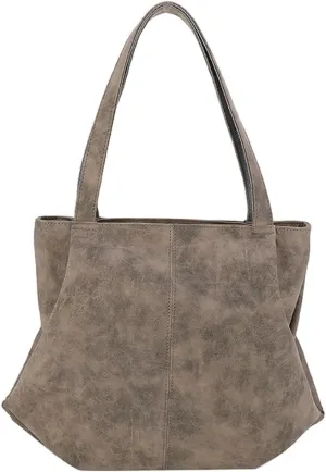 Vintage Vegan Leather Shouler Bag for Women Large Totes Purse Casual Handbag Top Handle Satchel for Work