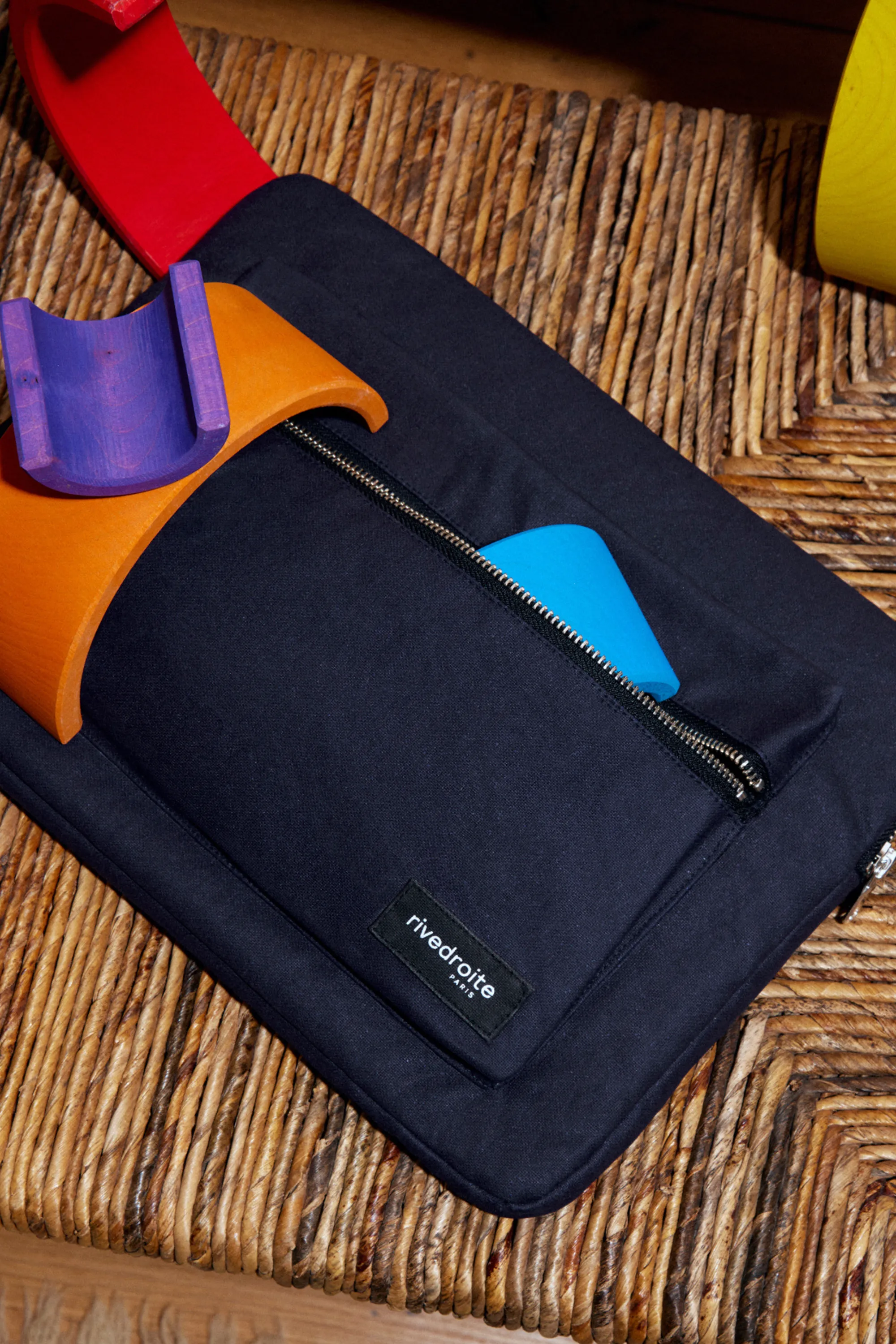 Vivienne, the 13" Laptop Sleeve - Recycled cotton Navy Blue