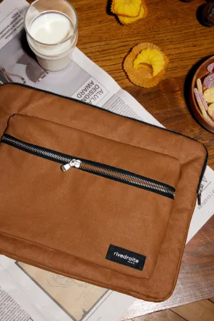Vivienne, the 13" Laptop Sleeve - Recycled cotton Tobacco