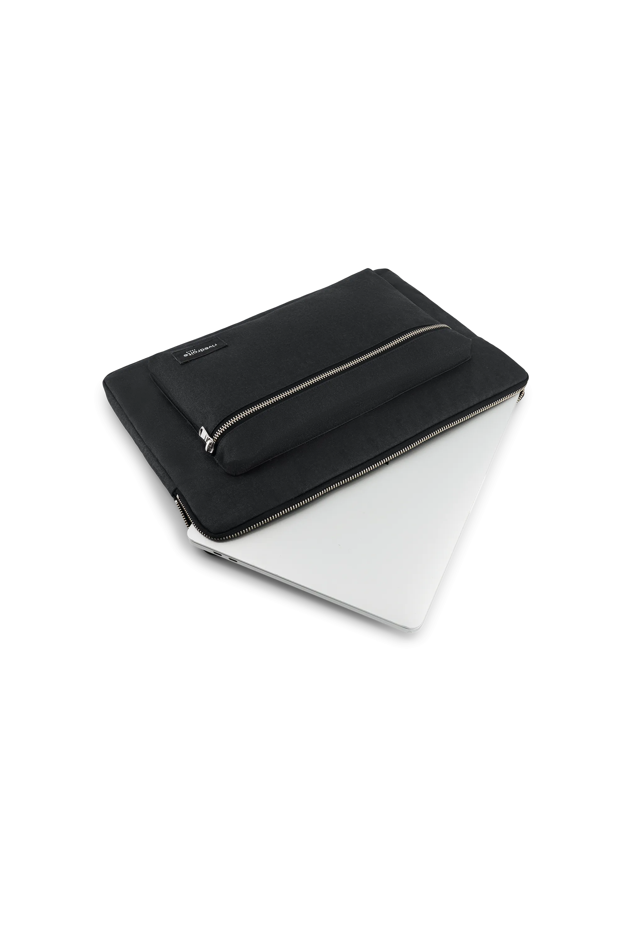 Vivienne, the 15" Laptop Sleeve - Recycled cotton Black