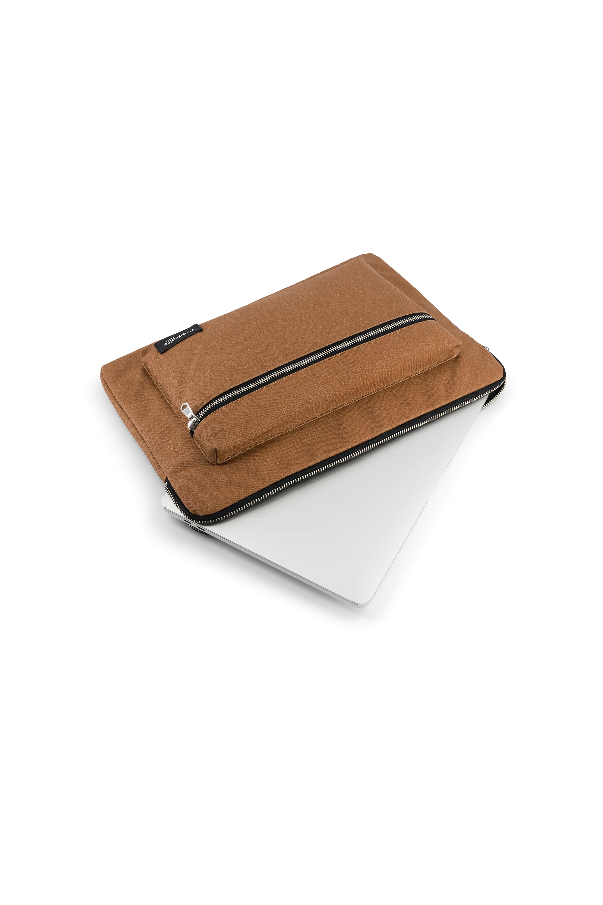 Vivienne, the 15" Laptop Sleeve - Recycled cotton Camel