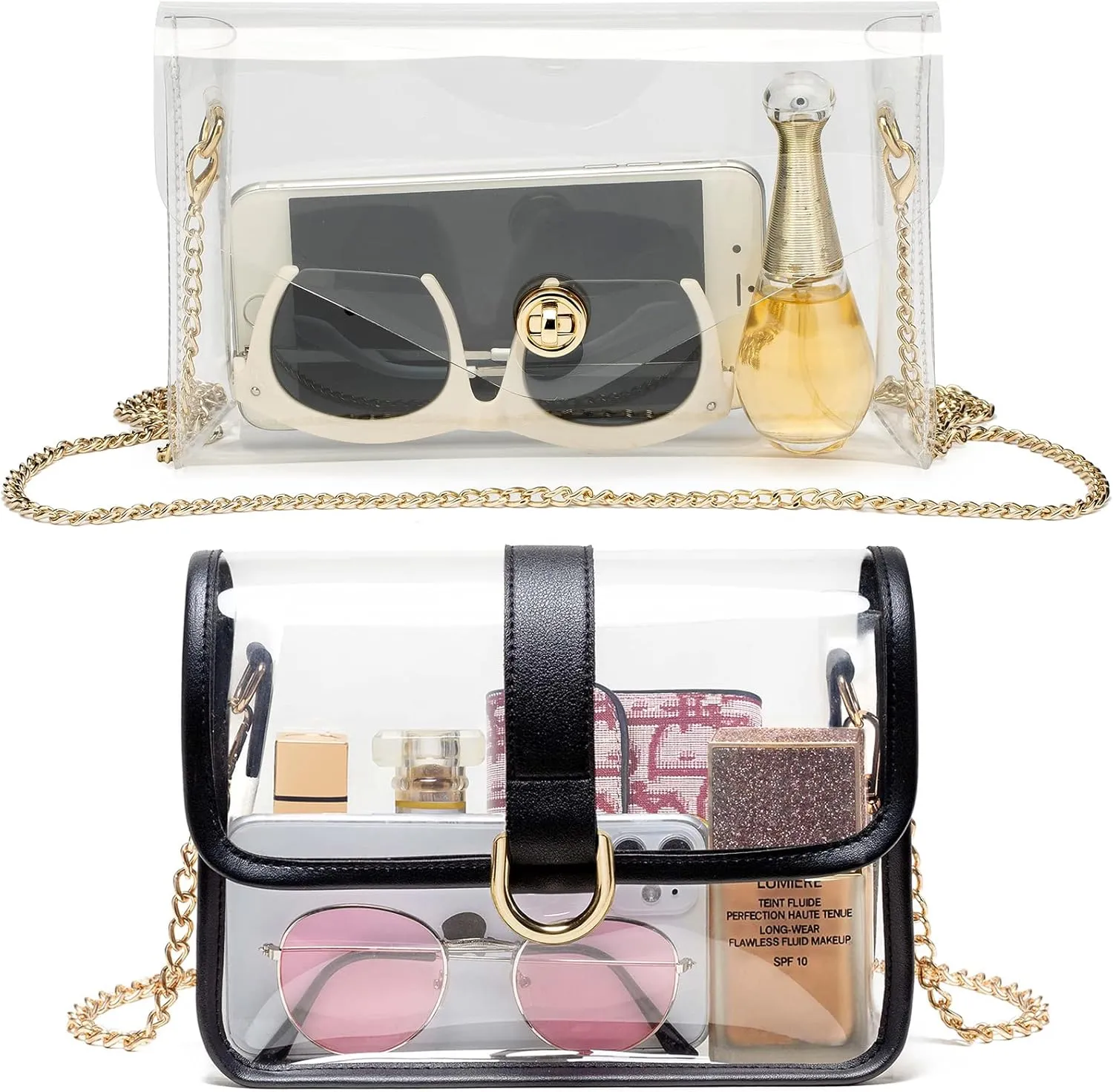 Vorspack Clear Purse - Clear Bag Stadium Approved Clear Crossbody Bag Gift for Women for Concert Sport