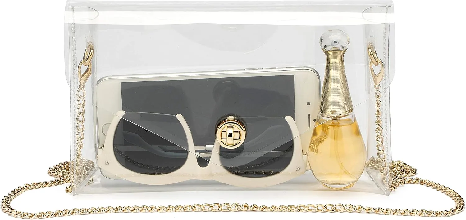 Vorspack Clear Purse for Women Clear Crossbody Bag Cute for Sports Concert Prom Party Present