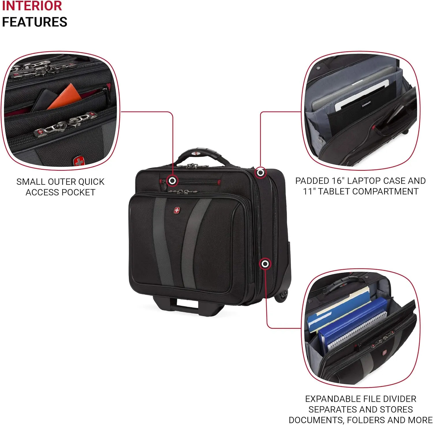 Wenger luggage Granada Pro 15.6-Inch, Black