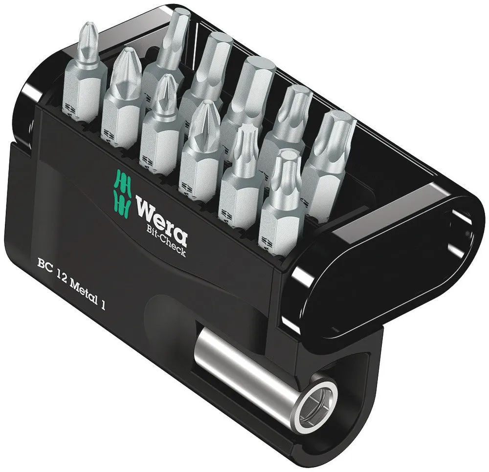 Wera 05057424001 Bit-Check 12 Metal 1, 12 pieces