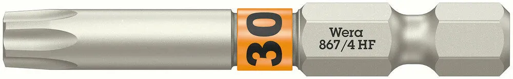 Wera 05060510001 867/4 TORX® HF Bits with holding function, TX 30 x 50 mm