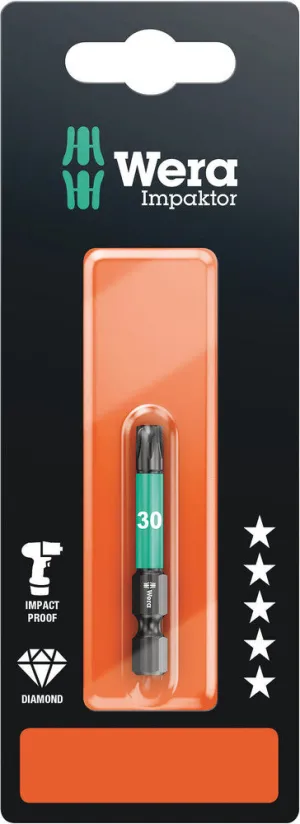 Wera 05073966001 867/4 IMP DC SB Impaktor bits, TX 30 x 50 mm