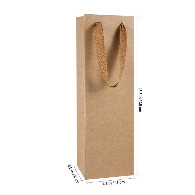 Wine Bags 10PCS White/Black/Kraft