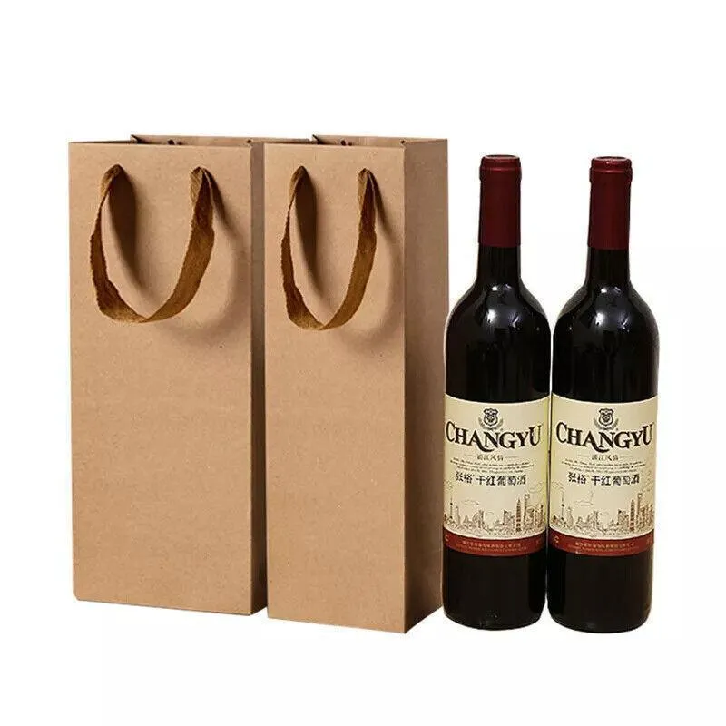 Wine Bags 10PCS White/Black/Kraft