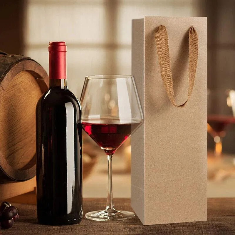 Wine Bags 10PCS White/Black/Kraft