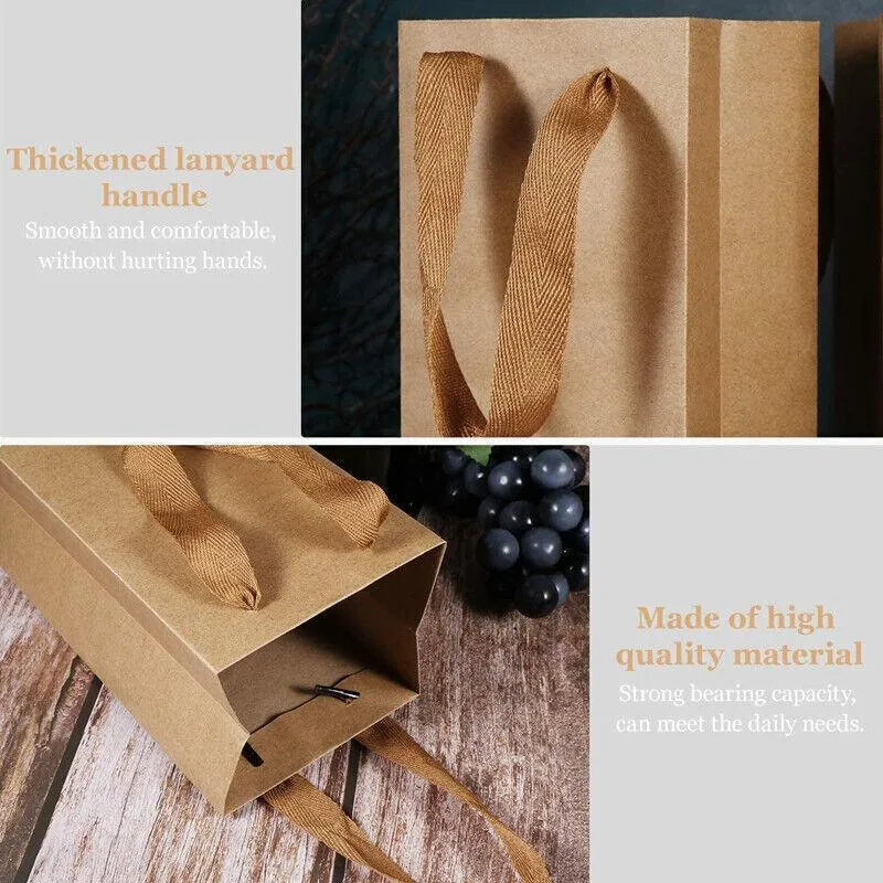 Wine Bags 10PCS White/Black/Kraft