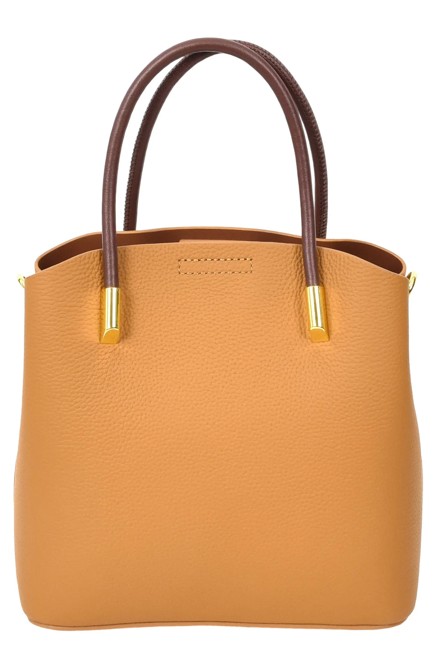 Winnipeg Women Leather Top Handle Shoulder Bag Tan