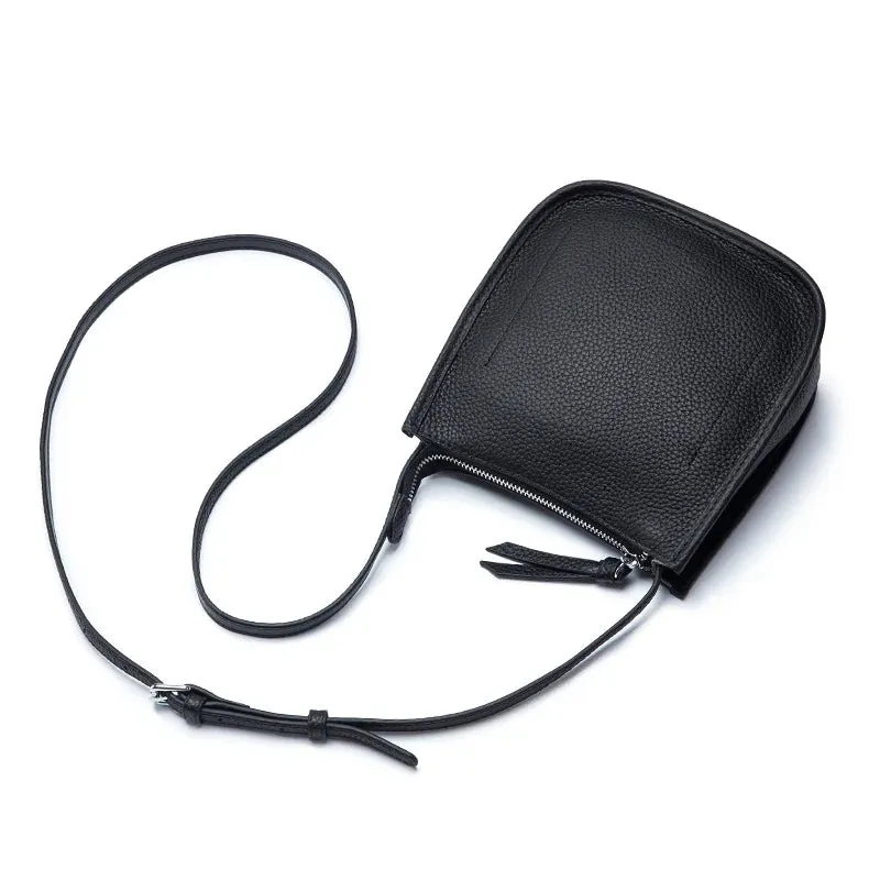 Women Genuine Leather One Shoulder Bucket Bag Luxury Cowhide Crossbody Bag For Female Designer Handbag Small Messenger Tote