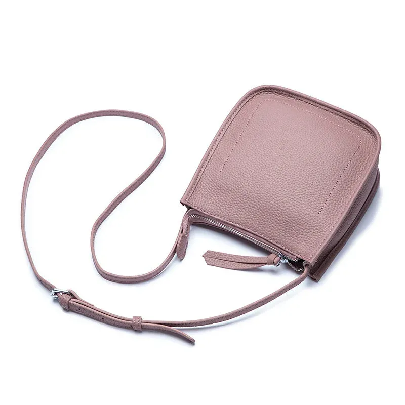 Women Genuine Leather One Shoulder Bucket Bag Luxury Cowhide Crossbody Bag For Female Designer Handbag Small Messenger Tote