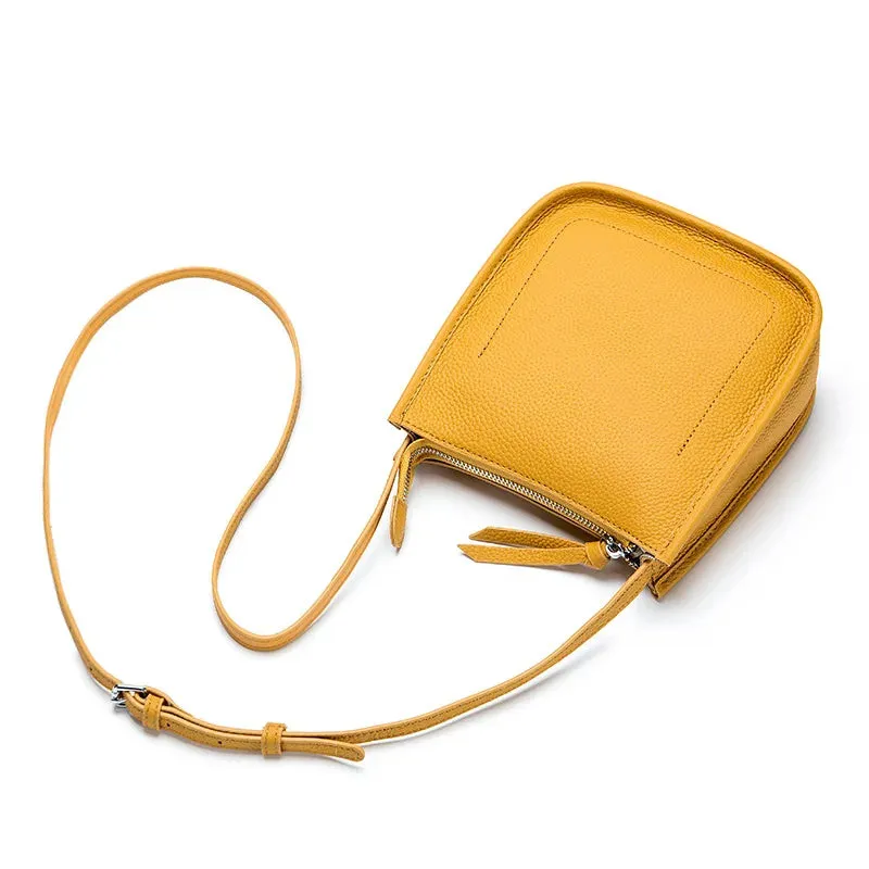 Women Genuine Leather One Shoulder Bucket Bag Luxury Cowhide Crossbody Bag For Female Designer Handbag Small Messenger Tote