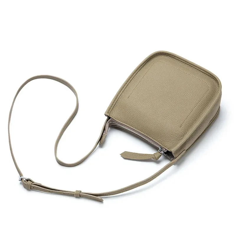 Women Genuine Leather One Shoulder Bucket Bag Luxury Cowhide Crossbody Bag For Female Designer Handbag Small Messenger Tote