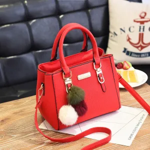 Women Hairball Ornaments Totes Solid Sequined Handbag Party Purse Ladies Messenger Crossbody Shoulder Bags