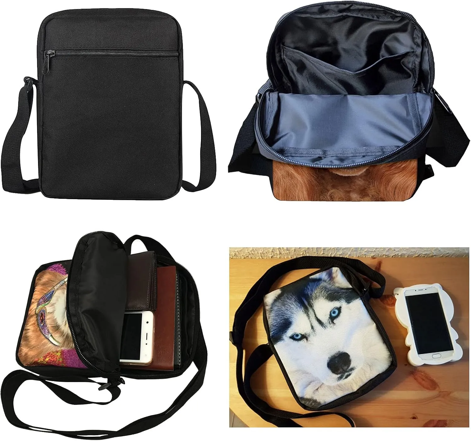 Women Men Small Crossbody Bag Messenger Purse for Traveling Shopping