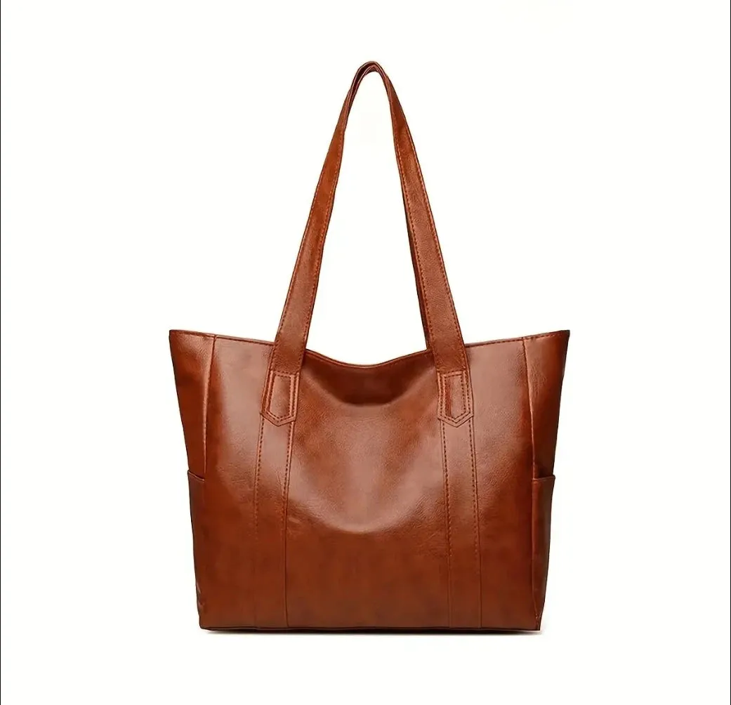 Women PU Leather Large Capacity Shoulder Bag Crossbody Hand Tote Vintage