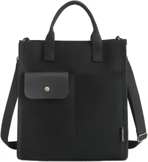 Women's Canvas Crossbody Shoulder Bag Fashion Large Totes Handbag Purse Casual Messenger Bag Multi-Pocket