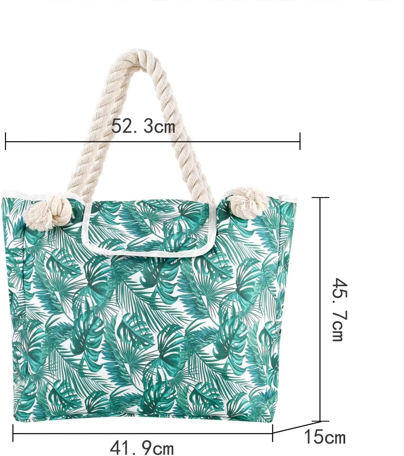 Women's Foreign Trade Multifunctional Single Shoulder Canvas Shopping Bags Leisure Vacation Beach Bag (Green, One Size)