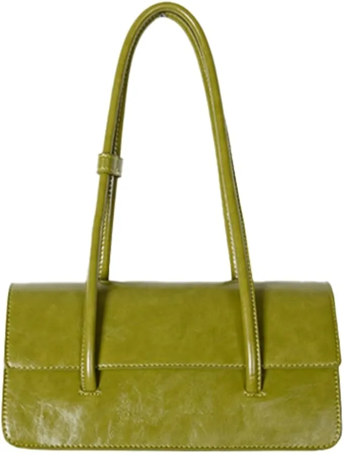Women's Glossy Shoulder Bag Y2k PU Leather Fashion Underarm Purse Large Totes Handbag Satchel