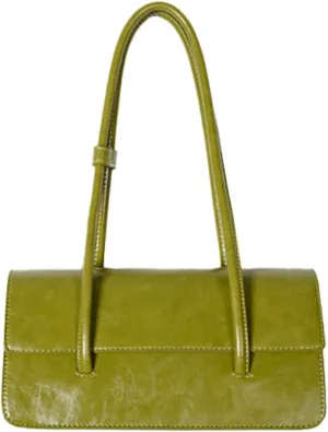 Women's Glossy Shoulder Bag Y2k PU Leather Fashion Underarm Purse Large Totes Handbag Satchel