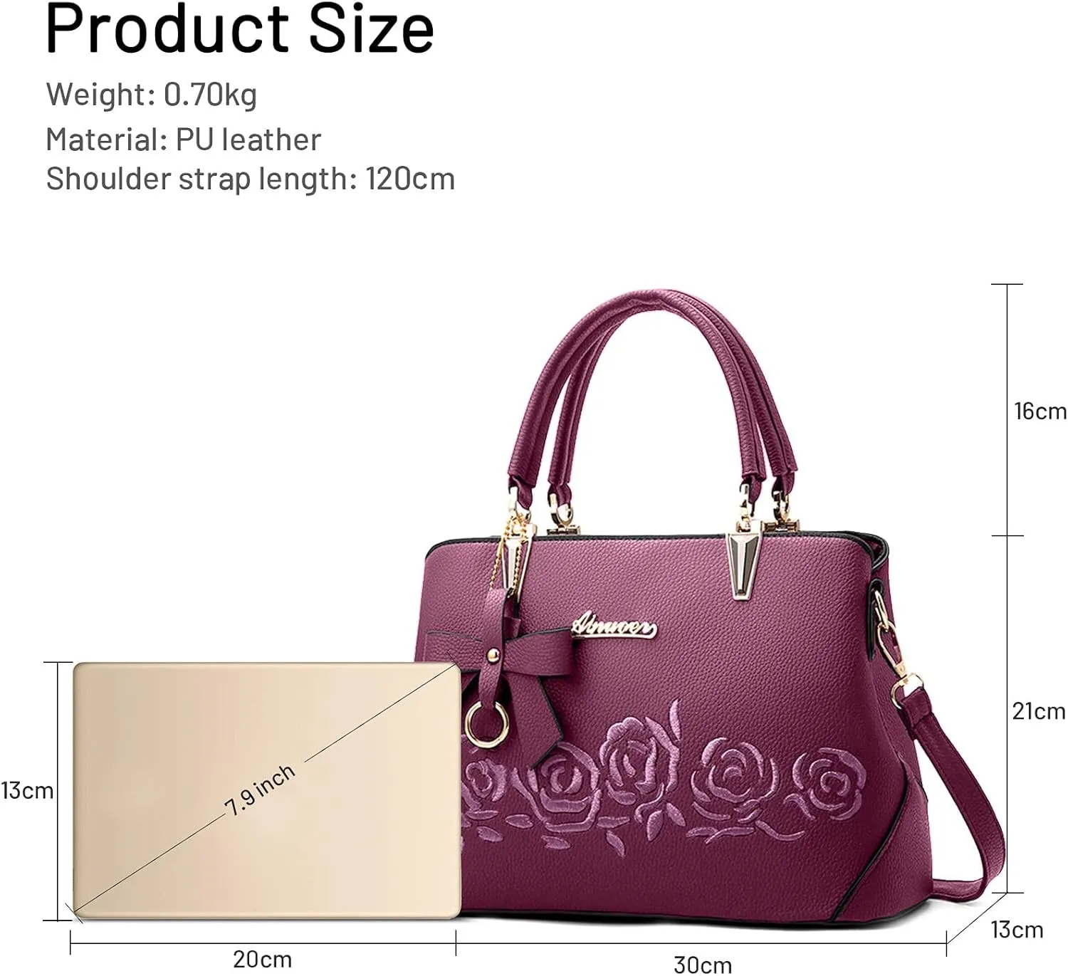 Womens Handbag Ladies Shoulder Bags Casual Messenger Bag Bowknot