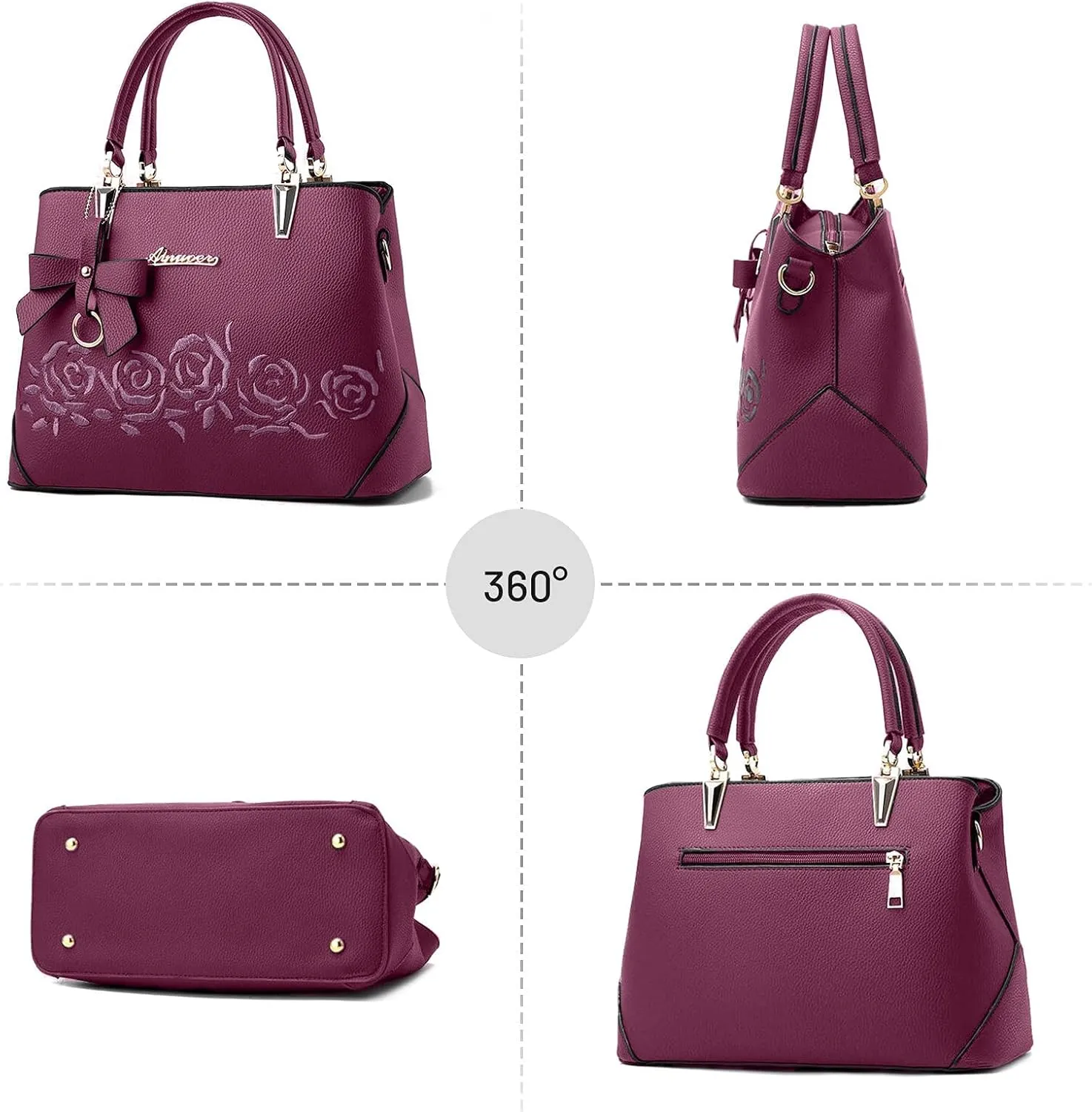 Womens Handbag Ladies Shoulder Bags Casual Messenger Bag Bowknot