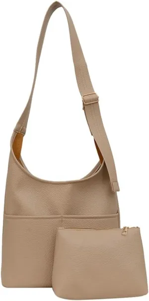 Women's Soft PU Leather Shoulder Crossbody Bag Large Bucket Totes Fashion Handbag Purse Top Handle Bag