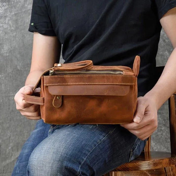 Woosir Leather Hanging Dopp Kit