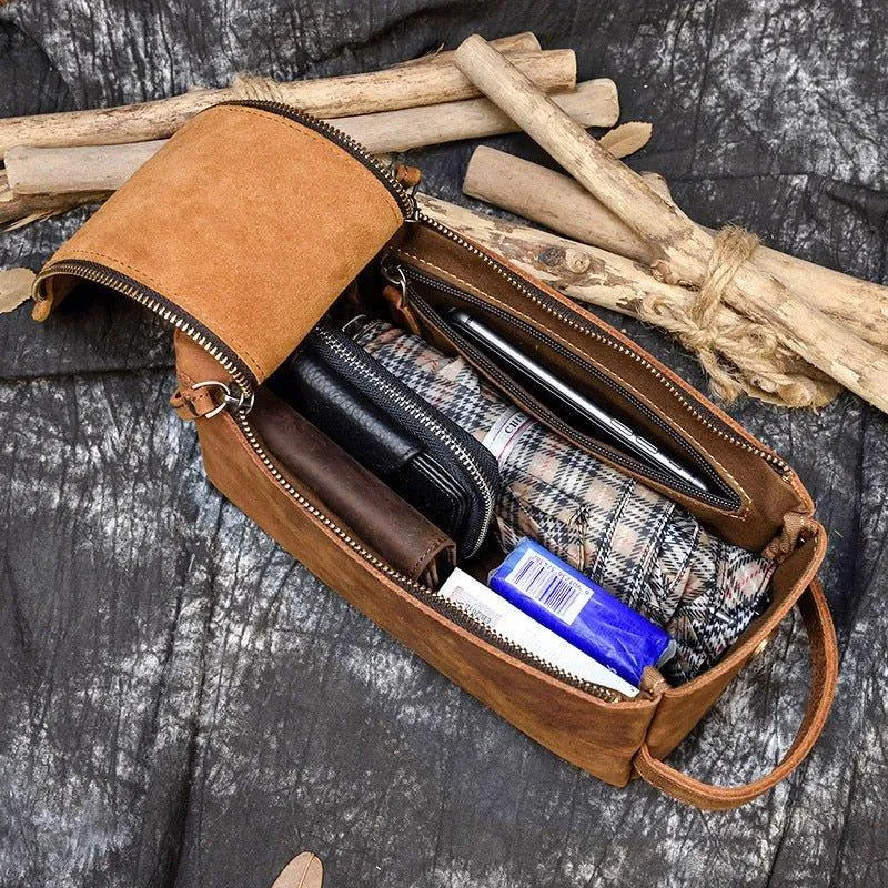 Woosir Leather Hanging Dopp Kit