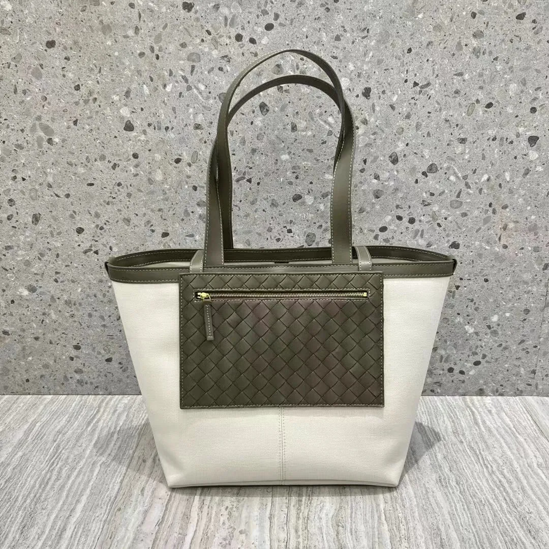 Woven Leather Tote Bag