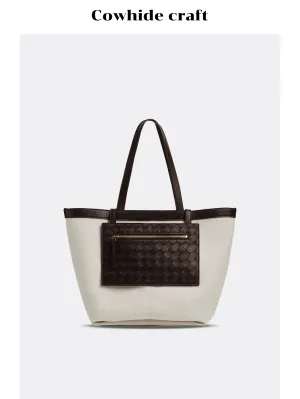 Woven Leather Tote Bag