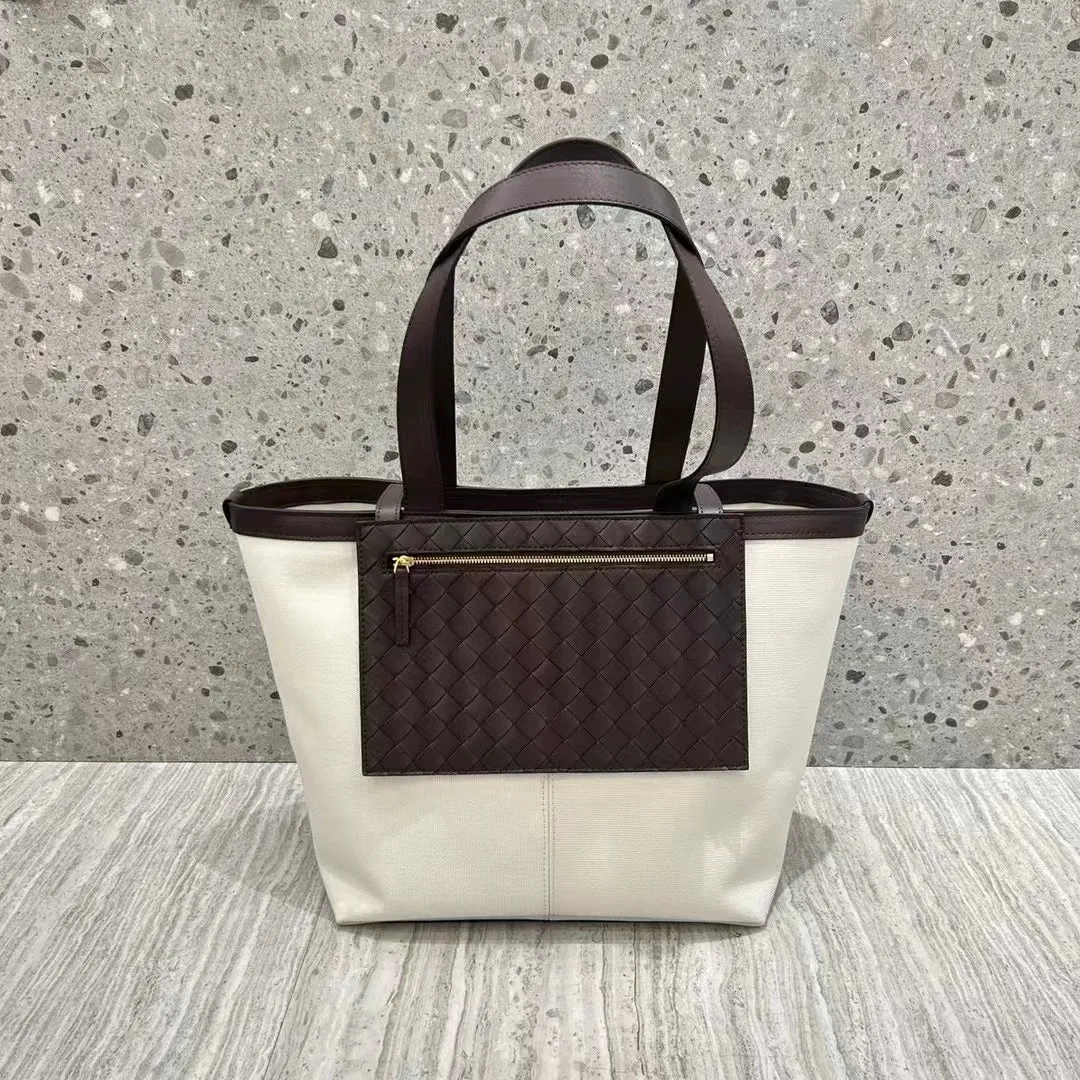 Woven Leather Tote Bag