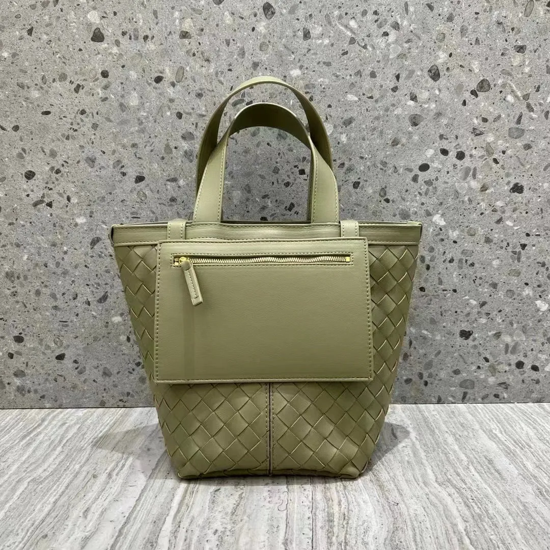 Woven Leather Tote Bag