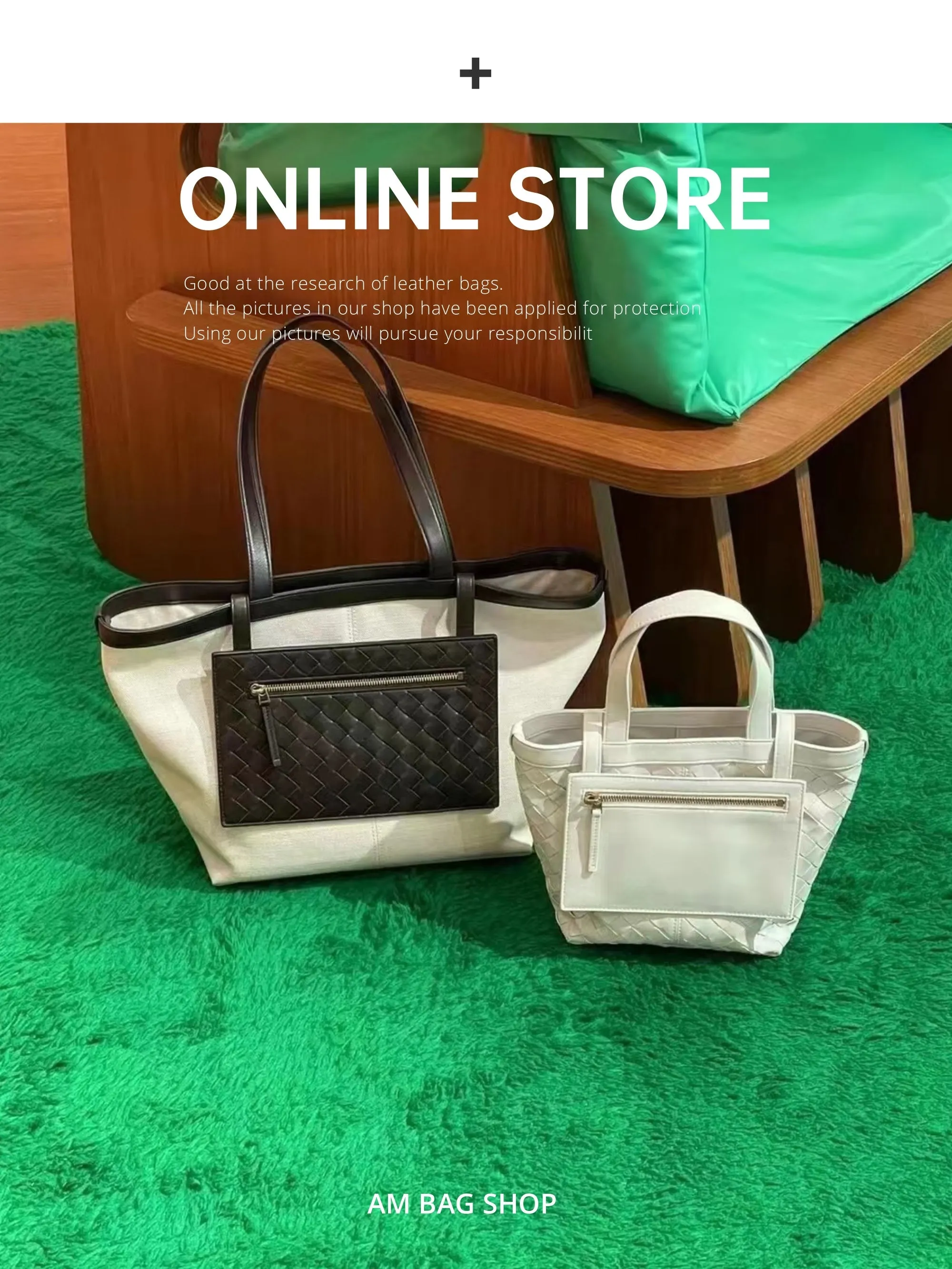 Woven Leather Tote Bag