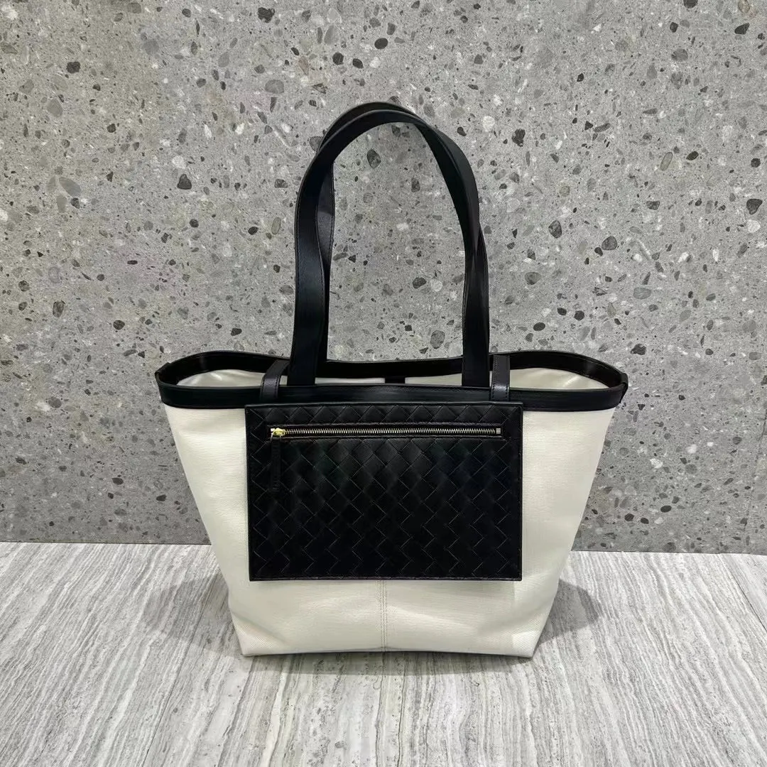 Woven Leather Tote Bag