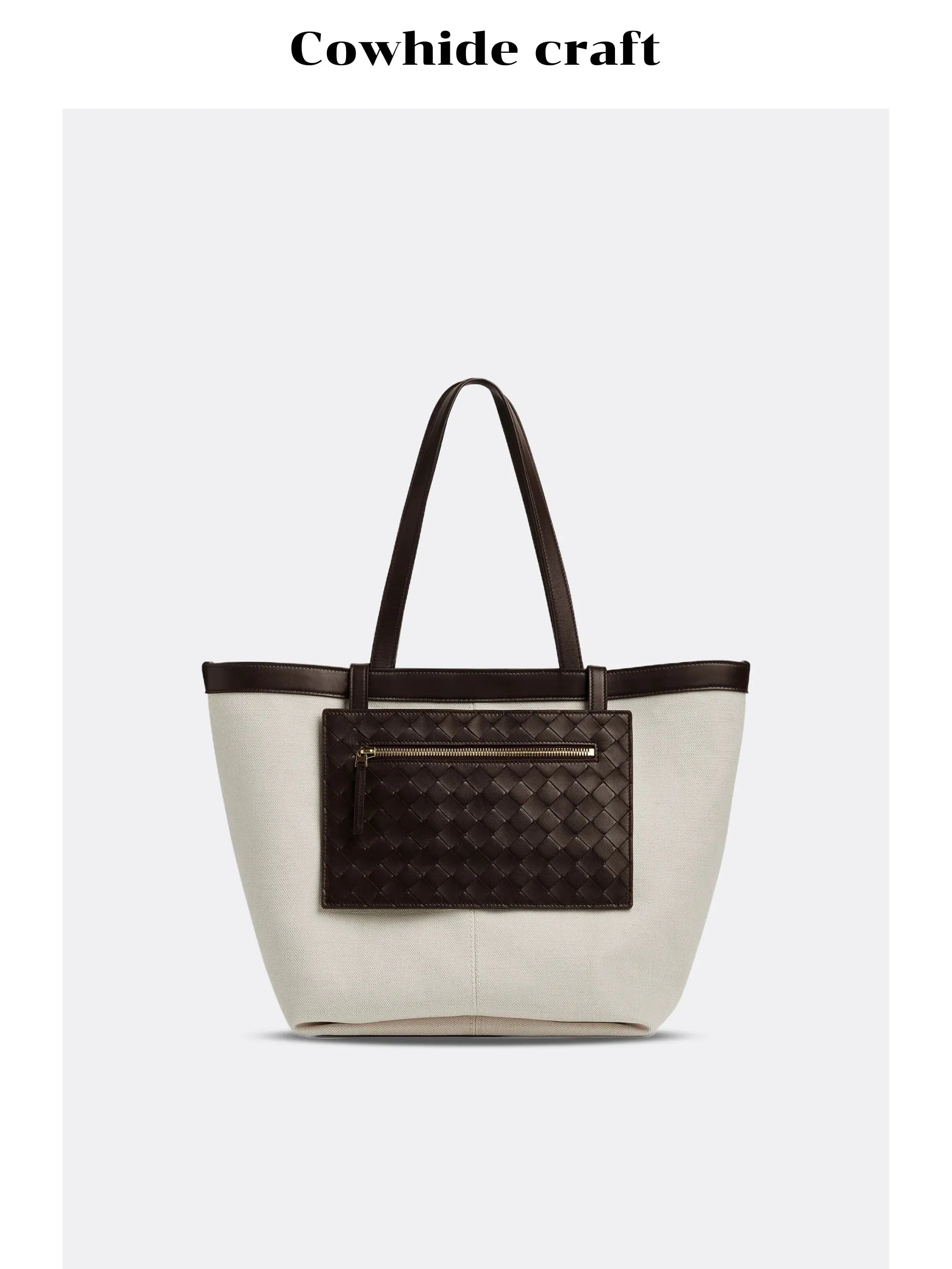 Woven Leather Tote Bag