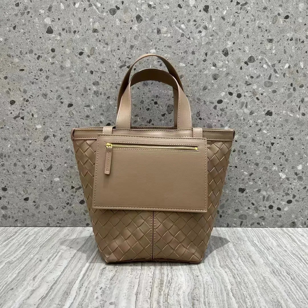 Woven Leather Tote Bag